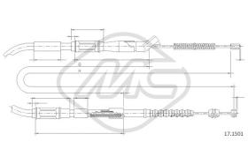 Metalcaucho 83439 - CABLE FRENO CAMRY SV21-2VZ 2,0-2,5 D