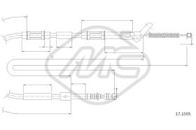 Metalcaucho 83441 - CABLE FRENO CAMRY 3SFE DX-RH