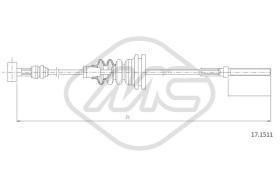 Metalcaucho 83492 - CABLE FRENO CAMRY ANT.-FRONT