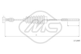 Metalcaucho 83507 - CABLE FRENO COROLLA AE100/1-CE100-EE10