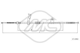 Metalcaucho 83526 - CABLE FRENO AVENSIS ALL(MOD.T25)SX-L