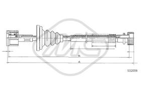Metalcaucho 83553 - CABLE CUENTAKILOMETROS 240 MM.?2005