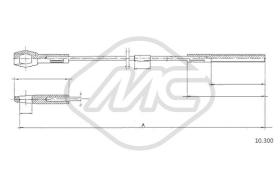 Metalcaucho 83606 - CABLE EMBRAGUE 1200(40HP)KAFER