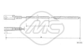 Metalcaucho 83614 - CABLE EMBRAGUE TRANSPORTER 1,7-1,8