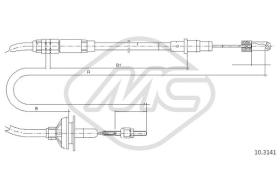 Metalcaucho 83633 - CABLE EMBRAGUE GOLF GTI MANUAL