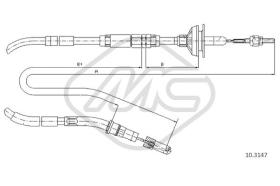 Metalcaucho 83637 - CABLE EMBRAGUE SCIROCCO ALL MANUAL