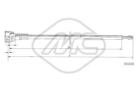 Metalcaucho 83647 - CABLE CUENTAKILOMETROS TRANSPORTER-B