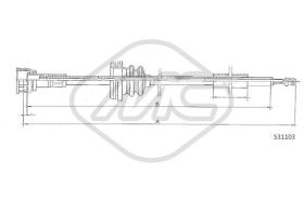 Metalcaucho 83648 - CABLE CUENTAKILOMETROS TRANSPORTER 1,6