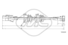 Metalcaucho 83650 - CABLE CUENTAKILOMETROS GOLF 1,1-1,3
