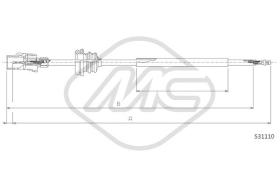 Metalcaucho 83652 - CABLE CUENTAKILOMETROS TRANSPORTER 1,6