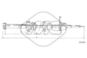 Metalcaucho 83661 - CABLE CUENTAKILOMETROS GOLF LS 1,5(70