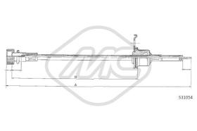Metalcaucho 83667 - CABLE CUENTAKILOMETROS GOLF MM.??560
