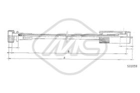 Metalcaucho 83668 - CABLE CUENTAKILOMETROS DASHER 4 CYL.M