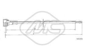 Metalcaucho 83677 - CABLE CUENTAKILOMETROS TRANSPORTER-B