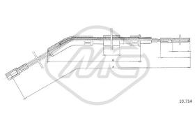 Metalcaucho 83689 - CABLE FRENO 1200 KAFER