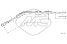 Metalcaucho 83692 - CABLE FRENO 1200 KAFER