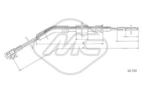 Metalcaucho 83700 - CABLE FRENO 1500/1600(TYPE 3)