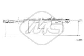 Metalcaucho 83708 - CABLE FRENO LT 35/40/45 RUOTE GEMELLAR
