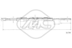 Metalcaucho 83713 - CABLE FRENO TRANSPORTER 1,2-1,5 DX/S