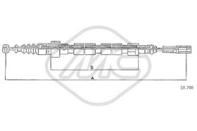 Metalcaucho 83714 - CABLE FRENO PASSAT 5CYL ALL