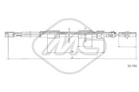 Metalcaucho 83725 - CABLE FRENO LT 45/55DX/SX-RH/LH
