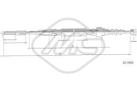 Metalcaucho 83727 - CABLE FRENO GOLF IIIGTI 16V MOD.USA