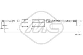 Metalcaucho 83733 - CABLE FRENO LT 28/552,4 DS-TDS CH.295