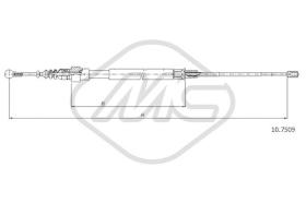 Metalcaucho 83746 - CABLE FRENO A3 ALL DX/SX-RH/LH