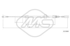 Metalcaucho 83751 - CABLE FRENO LT35 CH.3550 RUOTE GEMELLA