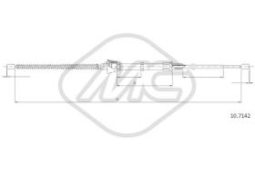 Metalcaucho 83776 - CABLE FRENO UP ALL DX/SX-RH/LH