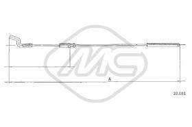 Metalcaucho 83809 - CABLE ACELERADOR TRANSPORTER 1,7 INJEC