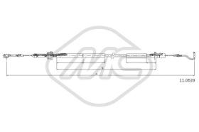 Metalcaucho 83844 - CABLE ACELERADOR TRANSPORTER T4 2,4DS
