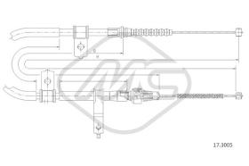 Metalcaucho 83868 - CABLE FRENO FEROZA 1,6 EL11 4WD SX-L