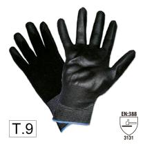 Jbm 51642 - GUANTES TRABAJO ELÁSTIC. PU. T-9" NEGROS