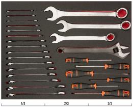 Bahco FF1A117 - JUEGO DE LLAVES Y DESTORNILLADORES EN BANDEJA DE FOAM 3/3 FI