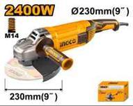 Ingco AG24008E - AMOLADORA ANGULAR 2400W 230MM