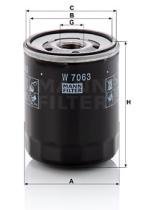 Mann Filter W7063 - FILTRO ACEITE CAR