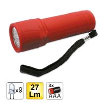 Jbm 52557 - LINTERNA PLÁSTICA 9 LEDS - ROJO