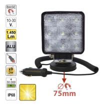 Jbm 52566 - FOCO CUAD. 9 LED 18W 1450 LUM. IMAN