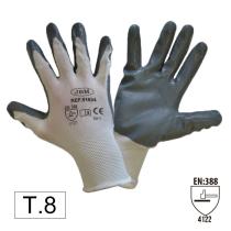 Jbm 51633 - GUANTES CON PALMA REFORZADA DE NITRILO T.8