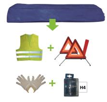 Jbm 52769 - KIT EMERGENCIA BOLSA AZUL + MK H4 + CHALECO + TRIANG. + GUAN