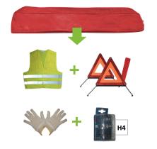 Jbm 52777 - KIT EMERGENCIA BOLSA ROJA + MK H4 + CHALECO + TRIANG. + GUAN