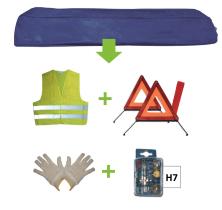 Jbm 52770 - KIT EMERGENCIA BOLSA AZUL + MK H7 + CHALECO + TRIANG. + GUAN