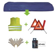 Jbm 52771 - KIT EMERGENCIA BOLSA AZUL + MK H7+H1 + CHALECO + TRIANG. + G