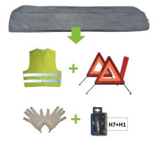 Jbm 52775 - KIT EMERGENCIA BOLSA GRIS + MK H7+H1 + CHALECO + TRIANG. + G