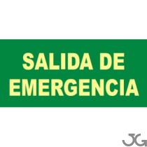 Julio García EV121297X148 - SEñAL DE SALIDA DE EMERGENCIA 297X148MM. CLASE B FOTOLUM.