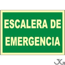 Julio García EV098A4B - SEñAL DE PVC ESCALERA EMERGENCIA A4 CLASE B FOTOLUM.