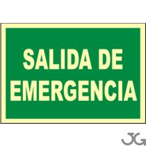 Julio García EV101A4B - SEñAL DE PVC SALIDA EMERGENCIA A4 CLASE B FOTOLUM.