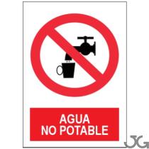 Julio García SP867A4 - SEñAL DE PVC AGUA NO POTABLE PE 21X29CM