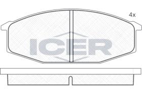 ICER 140315 - JUEGO PASTILLAS DE FRENO